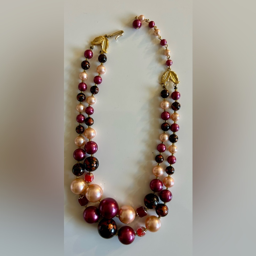 MINT marked JAPAN vintage multi-strand Beaded Necklace
